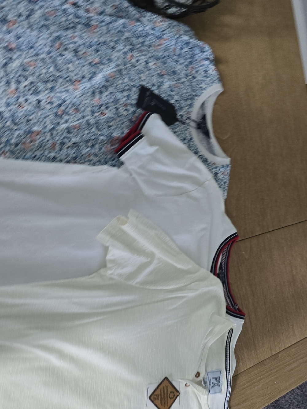 Ben Sherman Mixed Floral White And Px White Crew Neck Tee
